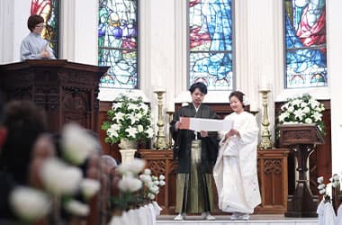 写真：和装人前式