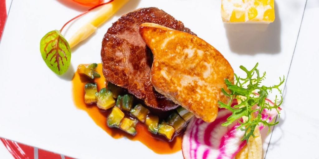 【luxe course lunch 全5品】お魚・お肉料理、付け合せプレート、デザートなど
